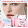 8PCS Sakura Skin Care Set,Hydrating Skin Care Kit Gift Set for Women and Girls,Moisturizing Skincare Set Facial Kit with Cleanser,Face Serum,Face Masks,Facial Cream,Toner and Eye Cream view 2