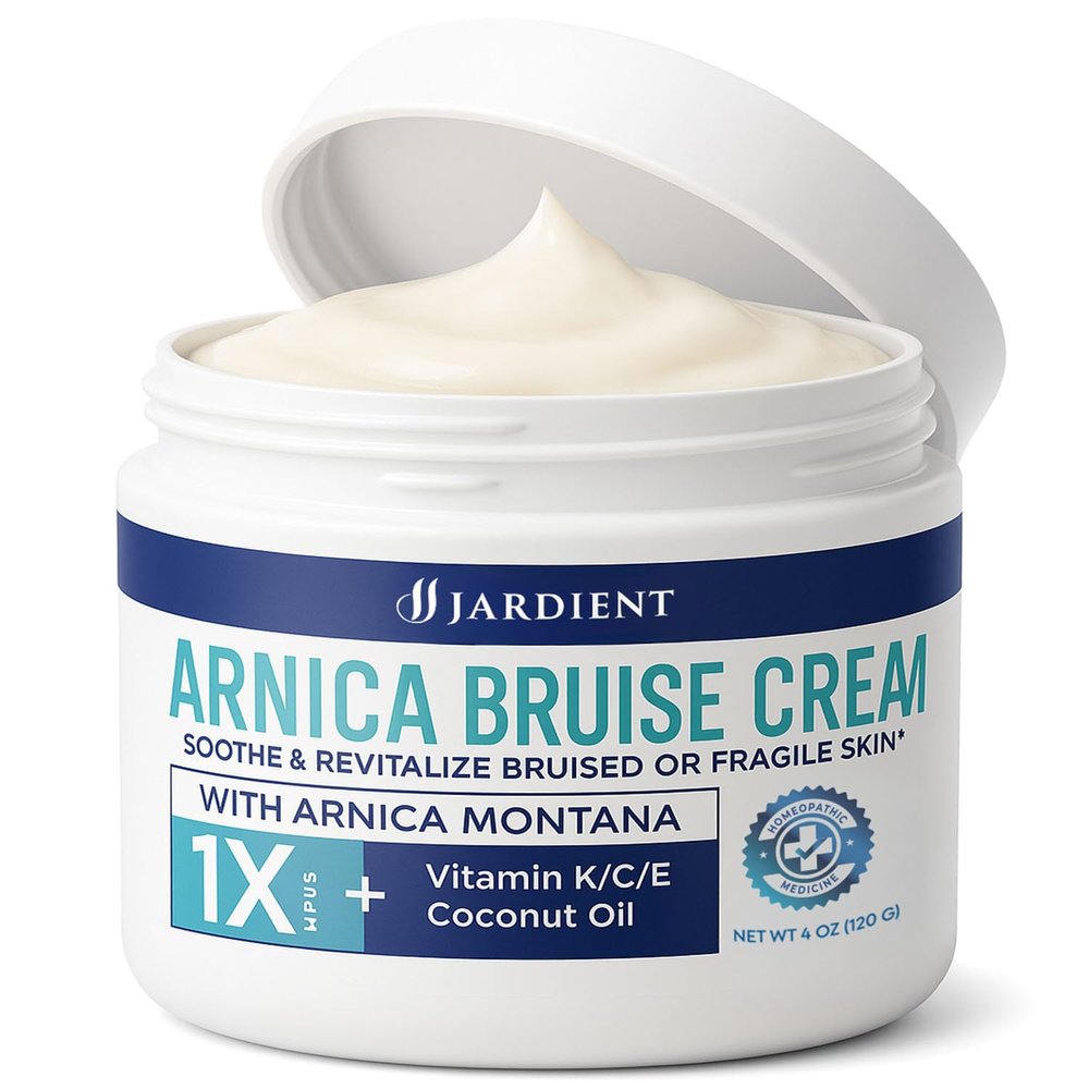 Arnica Bruise Cream Extra-Strength: Fast-Acting for Bruising & Swelling on Thin Skin - Advanced Formula with Arnica Montana Vitamin K C & E - Soothing Hydrating for Face and Body (4 Fl Oz (Pack of 1))