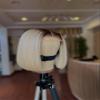 13X6 HD Transparent Lace Front Blonde Bob Straight Wig with Black Root 180% Density Full End Silky Blunt Cut Short Bob Ombre Blonde Wigs Baby Hair Bleached Knots Brazilian Remy Glueless Wig 8Inch view 4