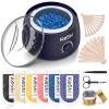 KeShi Waxing Kit, Painless Hair Removal Wax Warmer with 6 Bags Hard WaxBeans for Full Body, Legs, Face, Eyebrows & Bikini Ideal for Both Women & Men(Navy Blue) view 1