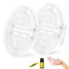 2Pcs Meridian Massage Brush, Handheld Massage Brush for Belly, Beauty Professional Full Body Relaxation Massager Brushs Tools, Full Body SPA Meridian Pressure Brushes with Essential Oils (White) view 1