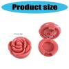 10pcs Rose Design Refillable Lip Balm Jars with Miroor Leak Proof Cosmetic Containers Travel Cosmetic Rack Reusable Makeup Containers, Wine Red, Mass Beauty view 3