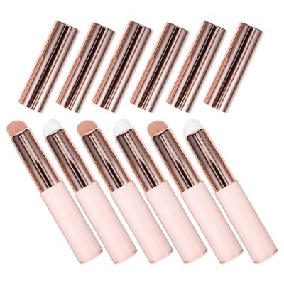FOMIYES 6pcs Lip Brush For Lipstick: Women Silicone Lip Brush With Cap - Portable Mini Lipstick Applicator For Travel Makeup Use