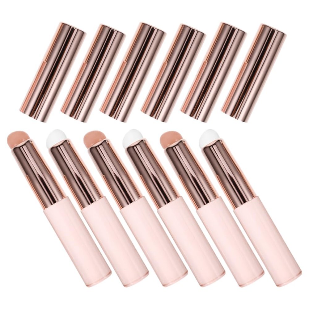 FOMIYES 6pcs Lip Brush For Lipstick: Women Silicone Lip Brush With Cap - Portable Mini Lipstick Applicator For Travel Makeup Use