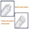 2Pcs 120ml/4oz Empty Transparent Frosted Glass Lotion Pump Bottles with Imitation Wood Grain Lid Refillable Soap Dispensers Cosmetic Travel Containers for Emulsion Essential Oil view 3