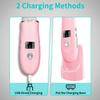 Face Scrubber Skin Spatula - Blackhead Remover Deep Cleansing Tool for Pore Extraction, 4-in-1 Fast Charging Dock Blackhead Remover Face Spatula for Facial Skincare Women Gift (Pink) view 4