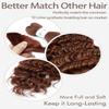 12A #30 Auburn Brown Human Braiding Hair for Boho Braids 2 Bundles 22 Inch 100g Deep Wave Braiding Hair for Bohemian Knotless Braids 100% Unprocessed Virgin Bulk Hair Extensions No Weft view 2