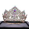 12cm Crystal Tiara Crown for Women, AB Color Pageant Queen Crown for Parade, Dress Show, Beauty Contest view 2