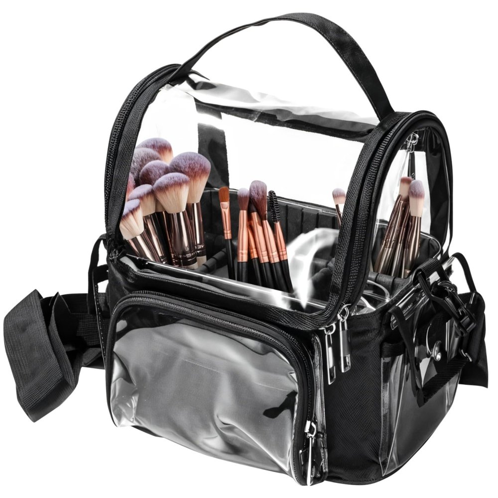 Art Supplies Organizer Case, Transparent Pvc Makeup Bag, Large Waterproof Storage For Artists & Students