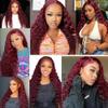99j Burgundy Bundles Human Hair Deep Wave Bundles Human Hair 26 26 26 Inch Brazilian Hair 3 Bundle Wine Red Unprocessed Virgin Remy Hair Extensions 50 Gram Per Bundle view 2