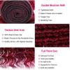 99j Burgundy Bundles Human Hair Deep Wave Bundles Human Hair 26 26 26 Inch Brazilian Hair 3 Bundle Wine Red Unprocessed Virgin Remy Hair Extensions 50 Gram Per Bundle view 3