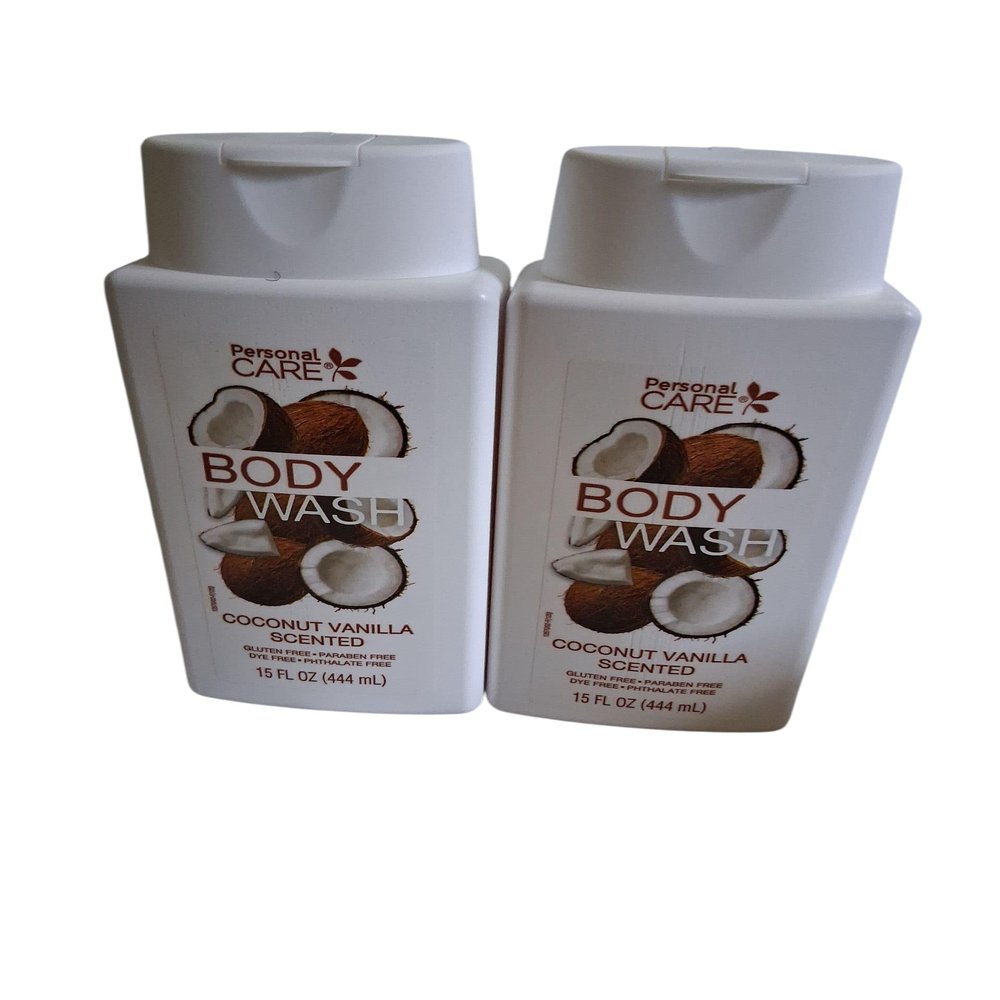 2 New Bottles Personal CARE BODY WASH Limited Edition Coconut Vanilla 15oz