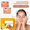 3PCS Lemon Turmeric Soap,Turmeric Soa p Bar for Face and Body,Lemon Turmeri c Soap infused with turmeric Extract, Soft, gentle and effective view 3