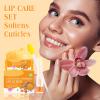 MUREND 3PCS Turmeric Lip scrub 100g and Turmeric Lip Balm, Lip Scrubber Exfoliator Brush Set, Dark Lips Treatment for Smokers, Natural Exfoliator & Moisturizer Cracked, Dull, Reduce Fine Lines Lips view 2