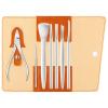 7-Piece Toenail Removal Kit, Stainless Steel Tools For Ingrown Nails, Includes Scraper, Curette, Pu Leather Bag view 1