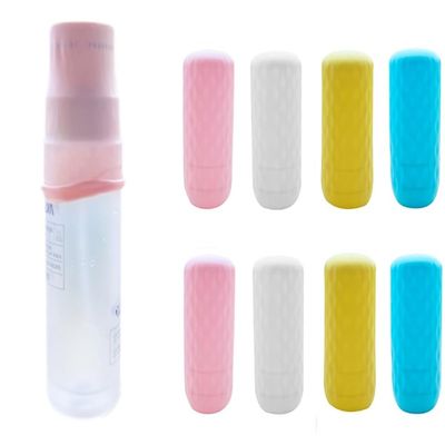 8 Pcs Silicone Bottle Covers for Travel Leak Proof Silicone Covers for Travel Toiletries, Elastic Sleeves for Bottles, Portable Travel Essentials, Cruise Ship Must Haves Fit Most Size Bottles