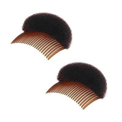 2Pcs Hair Styling Accessories Set, Foam Bump Up Pads, Bun Maker Clips, Hair Insert Tools