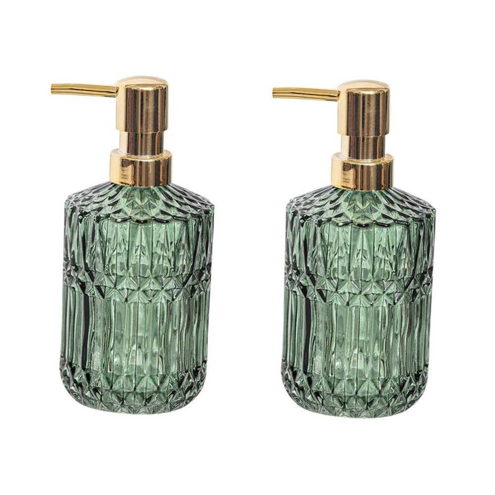 2 pcs Glass Bottle Travel Toiletry Travel Cosmetic containers Clear Travel Bottles Glass Lotion Dispenser with Pump Essential Oils Dispenser Body Wash Dispenser Bottle with Pump