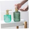 2 pcs Glass Bottle Travel Toiletry Travel Cosmetic containers Clear Travel Bottles Glass Lotion Dispenser with Pump Essential Oils Dispenser Body Wash Dispenser Bottle with Pump view 3