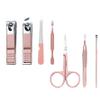 7Pcs Nail Clipper Set, Portable Travel Manicure Set, Stainless Steel & Carbon Steel Mini Manicure Kit, Exquisite Rose Gold Kit for Women and Men For Women view 4