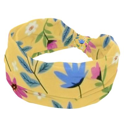 1 Pack Aesthetic Art Flower Elastic Soft Fabric Non-Slip Women's Fashion Headbands - Soft, Wide, and Stylish for All Occasions