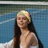 1 Pack Aesthetic Art Flower Elastic Soft Fabric Non-Slip Women's Fashion Headbands - Soft, Wide, and Stylish for All Occasions view 2