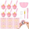 30 Pcs Face Mask Spa Kit, Includes Towels, Bowls, Brushes, Spatulas & Measuring Cups With Design For Birthday Party Favors view 1