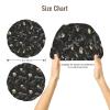Silk Bonnet for Sleeping Women Men, Gothic Lizard Skulls Print Soft Adjustable Elastic Satin Bonnet for Sleeping, Comfy Similar Silk Curly Hair for Sleep Black view 2