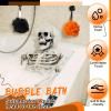 FuWeave 24 Pcs Winter Bath Loofah Sponge Blue Loofah Exfoliating Body Scrubber Shower Sponge 50g Mesh Pouf Balls Gift Set for Baby Shower Women Men Bathing Accessories(Orange,Black) view 4