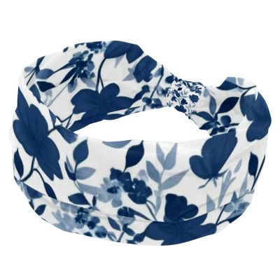 1 Pack Leaf Art Elastic Soft Fabric Non-Slip Women's Fashion Headbands - Soft, Wide, and Stylish for All Occasions
