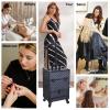 TOPACK Rolling Makeup Train Case,360Rotaing Wheel Aluminum Cosmetic Case with Trolley 4-Tray for Tattoo/Barber/Nail Tech Travel Cart Organizer 13.1 * 9.8 * 18.3in BLACK (BLACK) view 3