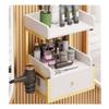 LumaGrove Beauty Salon Storage Cabinet,Wall-Mounted Beauty Salon Trolley Cart,Ultimate Salon Trolley for Salon Stations W/1Drawer(White) view 1