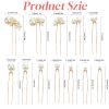 12 Pieces Gold Bridal Pearl Hair Pins for Wedding Party, Pearl Bobby Pins for Women's Hair, Wedding Hairstyles Accessories for Brides Bridesmaid Girls Various Sizes view 2