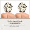 Silk Bonnet for Sleeping Women Men, Western Cactus Print Soft Adjustable Elastic Satin Bonnet for Sleeping, Comfy Similar Silk Curly Hair for Sleep Black view 4