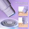 2 in 1 Women's Electric Shaver, Dual Head Bikini Hair Trimmer, IPX6 Waterproof, Wet & Dry, Bikini Underarm Leg Arm Body Facial Epilator, (Purple) view 3