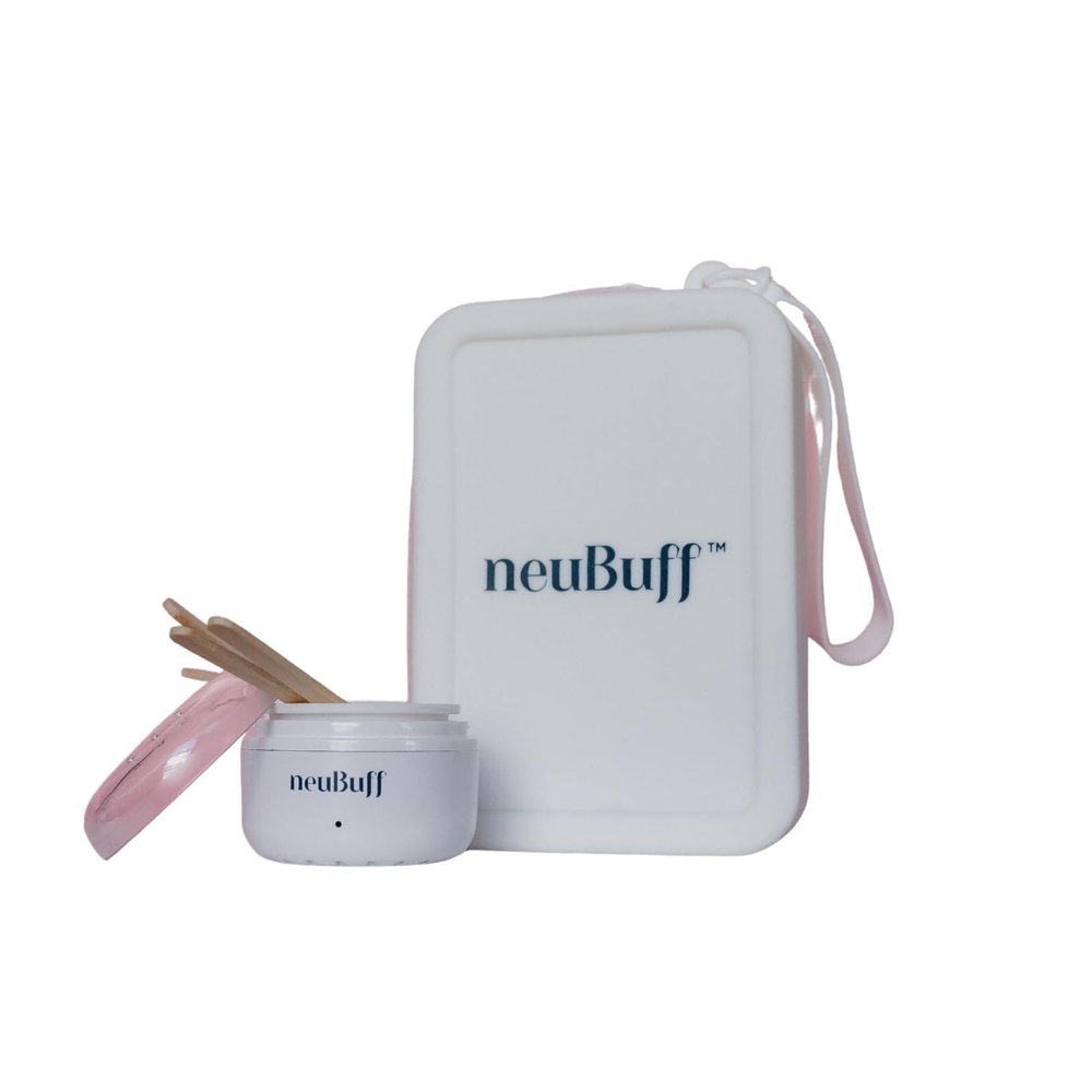 neuBuff Mini Waxing Kit for Face & Eyebrows Portable Hair Removal Kit for Travel, Easy-to-Use Wax Strips for Smooth Skin
