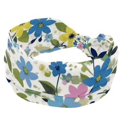 1 Pack Aesthetic Art Flower Elastic Soft Fabric Non-Slip Women's Fashion Headbands - Soft, Wide, and Stylish for All Occasions