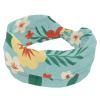 1 Pack Aesthetic Colored Flowers Elastic Soft Fabric Non-Slip Women's Fashion Headbands - Soft, Wide, and Stylish for All Occasions view 1