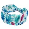 1 Pack Colorful Art Leaves Elastic Soft Fabric Non-Slip Women's Fashion Headbands - Soft, Wide, and Stylish for All Occasions view 1
