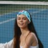 1 Pack Colorful Art Leaves Elastic Soft Fabric Non-Slip Women's Fashion Headbands - Soft, Wide, and Stylish for All Occasions view 2