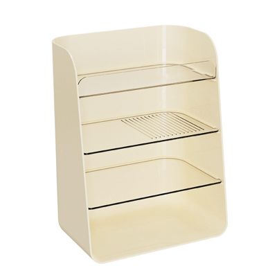 Pilipane Large Capacity Cosmetics Storage Box Multilayered Makeup Organizer for Countertop Bedroom Home Plastic Material 22.5x17x12cm