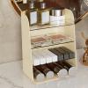 Pilipane Large Capacity Cosmetics Storage Box Multilayered Makeup Organizer for Countertop Bedroom Home Plastic Material 22.5x17x12cm view 2