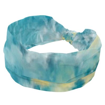 1 Pack Tie Dyeing Art Elastic Soft Fabric Non-Slip Women's Fashion Headbands - Soft, Wide, and Stylish for All Occasions
