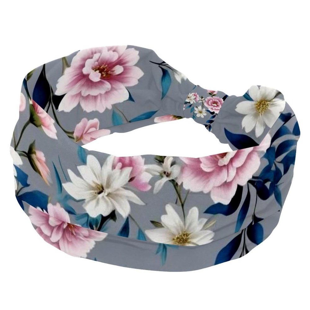 1 Pack Leaf Art Elastic Soft Fabric Non-Slip Women's Fashion Headbands - Soft, Wide, and Stylish for All Occasions
