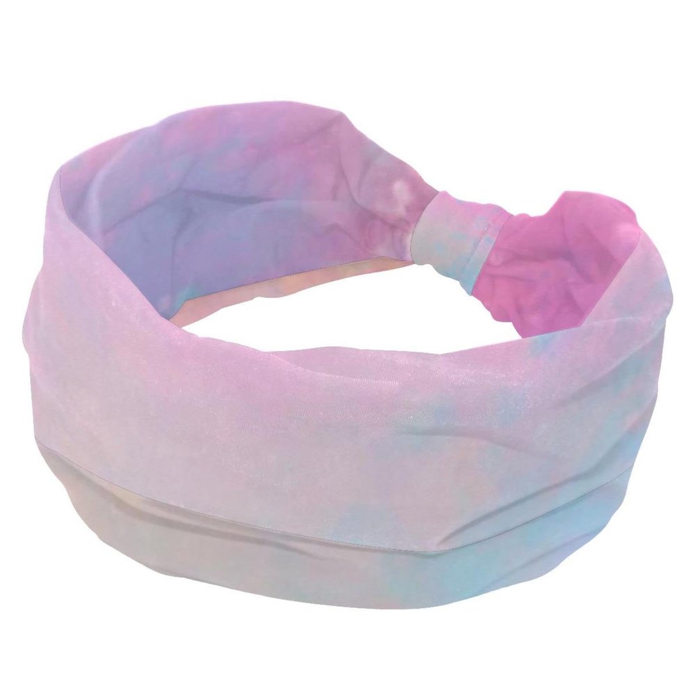 1 Pack Headbands for Women Non Slip Elastic Sports Hair Bands for Women, Soft Cloth Headband for Workout Yoga Fashion Hair Accessories,Tie Dyeing Art