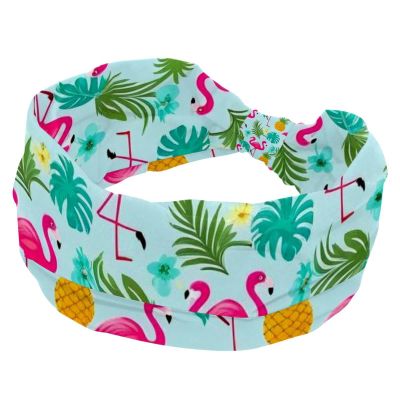 1 Pack Colorful Art Leaves Elastic Soft Fabric Non-Slip Women's Fashion Headbands - Soft, Wide, and Stylish for All Occasions