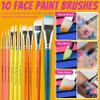 Face Painting Kit Professional, Water Based Face Paint Kit, Non Toxic Face Paint Palette with Body Glitter Gel, Neon Face Paint, Glitter Face Paint & 10 Face Paint Brushes for Halloween, Easter view 3