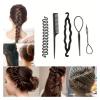 DIY Hair Styling Tools Set - Braiding Accessories for Women - Hairpin, Twist Bun, Barrettes Clips view 2