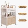 LumaGrove Salon Trolley with Drawers,Movable Beauty Locker,Instrument Shelf,Spa Equipment Three Tiers of Storage Space(Gold-White,50x33x82cm-C) view 2