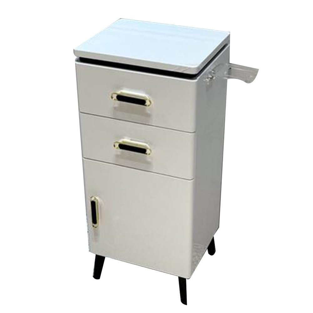 LumaGrove Beauty Salon Storage Cabinet,Salon Equipment for Hair Stylist,Beauty Hair Trolley,Salon Organizers and Storage(White-b)